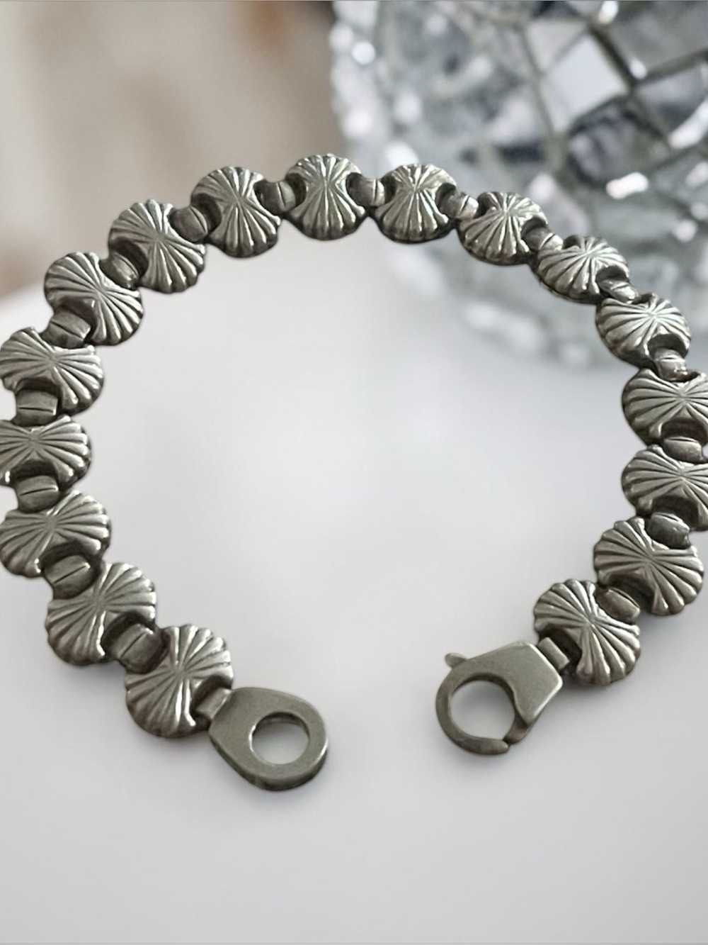Vintage Sterling Silver Seashell or Fan Motif Bracelets
